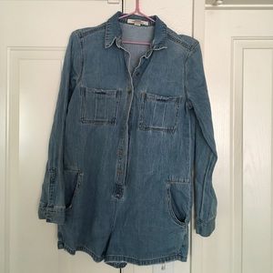 Jean overall shorts